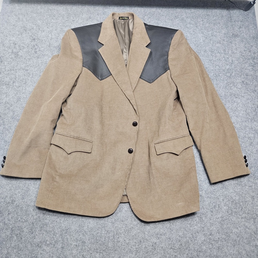 Circle S Mens Brown Corduroy Sport Coat Sz 48L Lined Western Cowboy Blazer‎